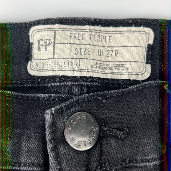 Free People Skinny Jeans 61855-16515125 Black Sz: W27R - Picture 7 of 13
